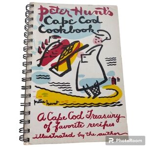 RARE SIGNED Peter Hunt's Cape Cod Cookbook 1962 Spiral Softcover